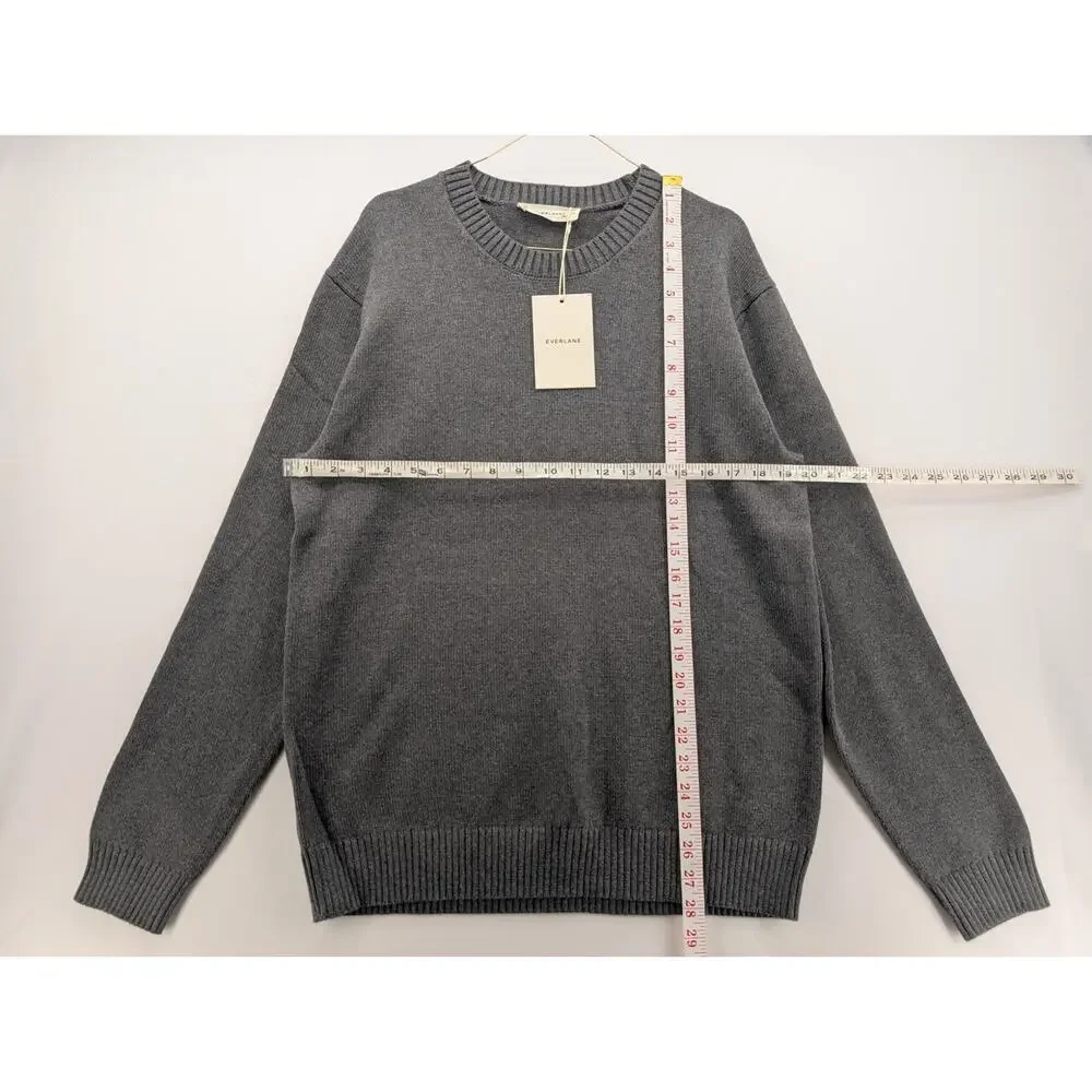 NWT Everlane The Heritage Cotton Crew in Charcoal Heather size Medium - Picture 8 of 8